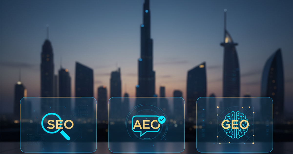 SEO vs AEO vs GEO: The New Digital Marketing Strategy for Dubai Businesses